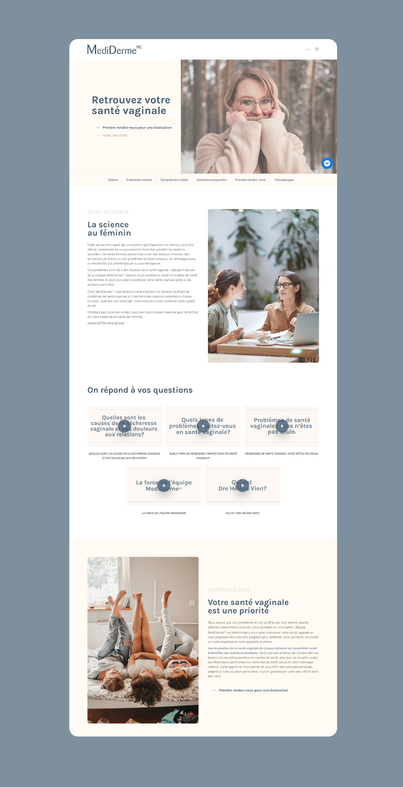 Projet Mediderme site web