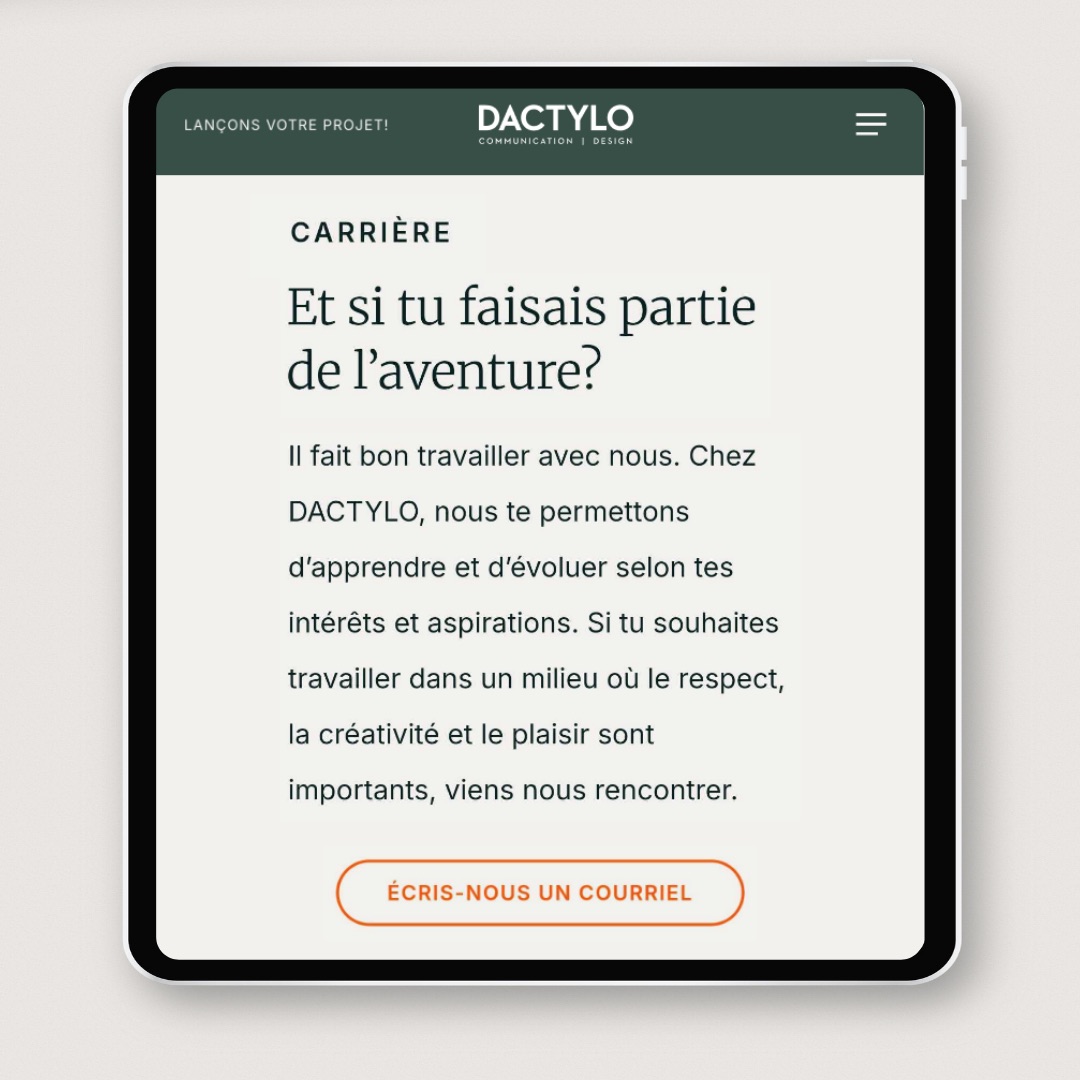 Communiquer sa marque employeur via la section Carrière du site Web