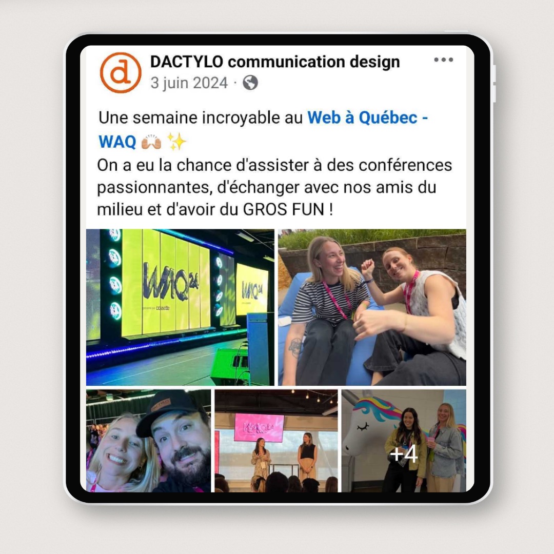 Visuel médias sociaux d’un événement pour communiquer sa marque employeur
