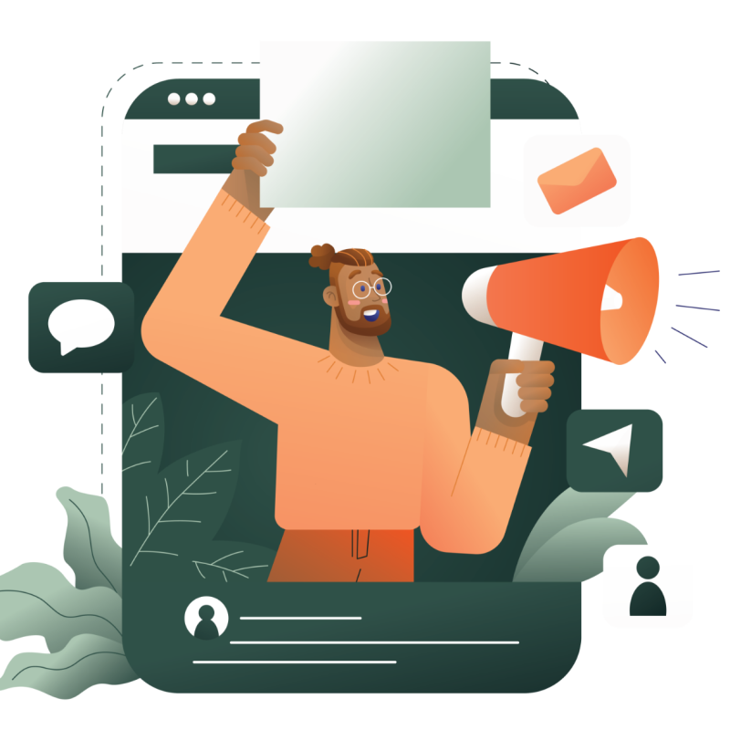 Illustration colorée pour article sur les différents types de publicité