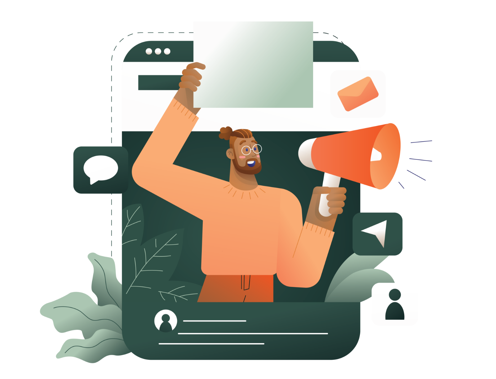 Illustration colorée pour article sur les différents types de publicité